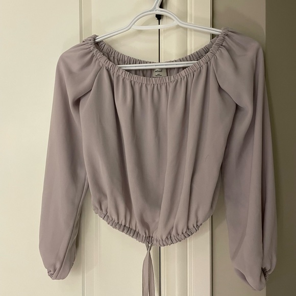 aritzia eleanora blouse lilac fog xxs - Picture 3 of 5